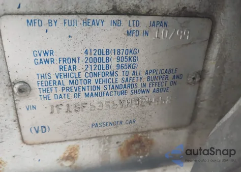 2000 Subaru Forester L from USA, damaged, VIN JF1SF6356YH724568